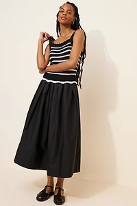 Madewell Crochet Knit Mix Media Maxi Dress