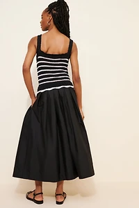 Madewell Crochet Knit Mix Media Maxi Dress