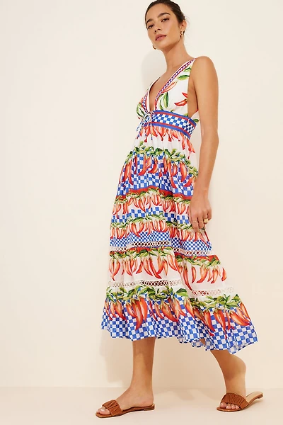 FARM Rio Picnic Peppers Midi Dress