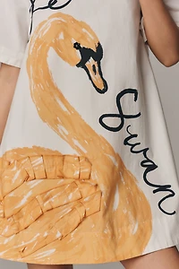 Maeve The Emmy Short-Sleeve Swing Mini Dress: Graphic Edition