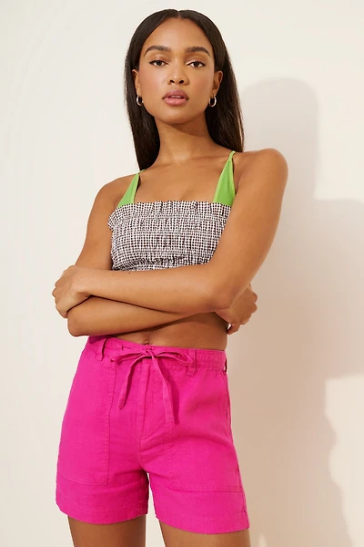Madewell Linen Pull-On Drawstring Shorts