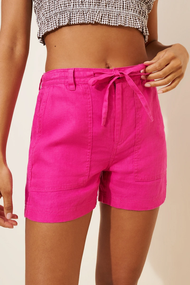 Madewell Linen Pull-On Drawstring Shorts