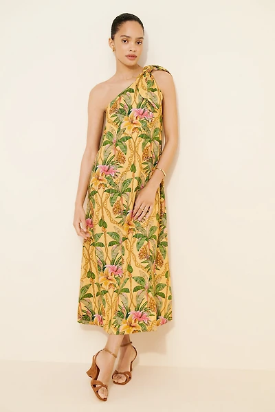 FARM Rio Tropical Paradise One Shoulder Maxi Dress