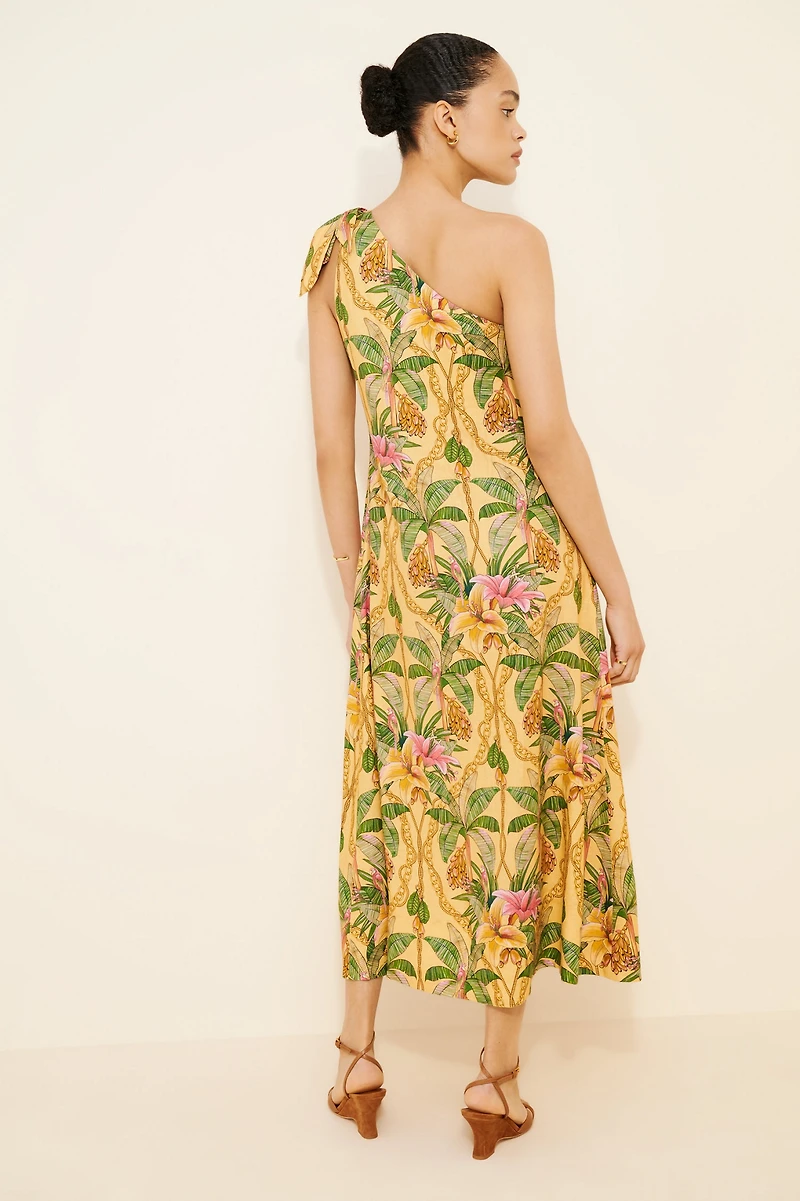 FARM Rio Tropical Paradise One Shoulder Maxi Dress