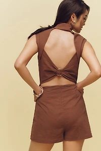 Sleeveless Vest Romper