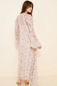 Let Me Be Long Sleeve Floral Maxi Dress