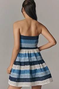Maeve Strapless Cotton Lace Dress