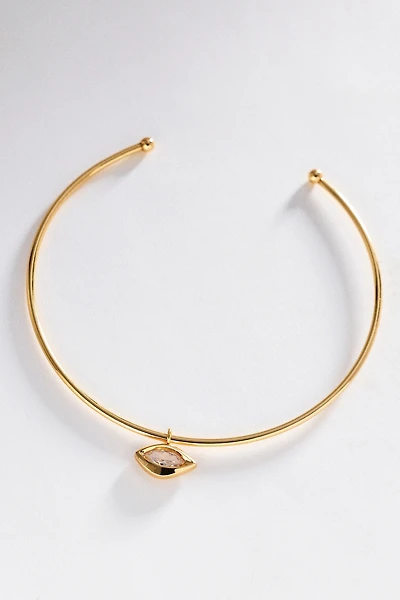 East West Bezel-Set Crystal Necklace