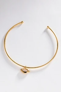 East West Bezel-Set Crystal Necklace