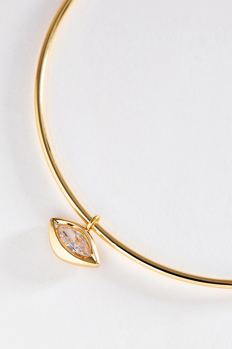 East West Bezel-Set Crystal Necklace