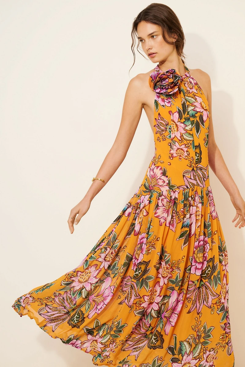 FARM Rio Wonderful Bouquet Maxi Dress