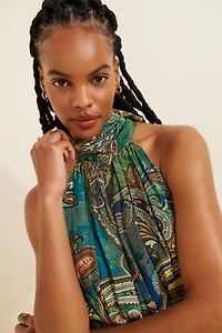 Ollari Paisley Halter Jumpsuit