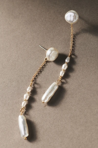 By Anthropologie Weddings Doss Pearl Chain Drop Earrings