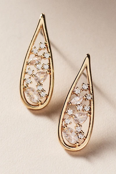 By Anthropologie Crystal Teardrop Earrings