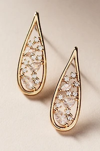 By Anthropologie Crystal Teardrop Earrings
