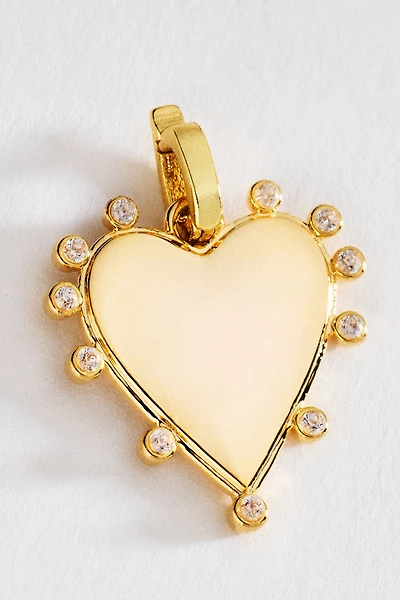 By Anthropologie Crystal Heart Charm