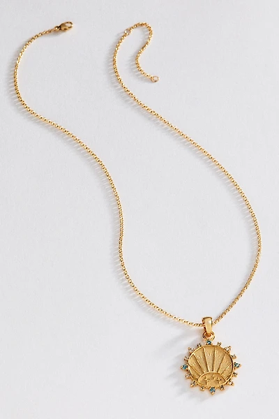 Jane Win Strong Petite Embellished Coin Necklace