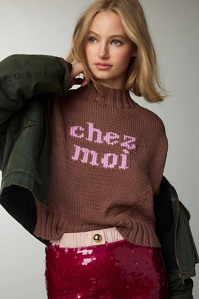 Maeve The Pippa Mock-Neck Sweater: Extended Shoulder Edition