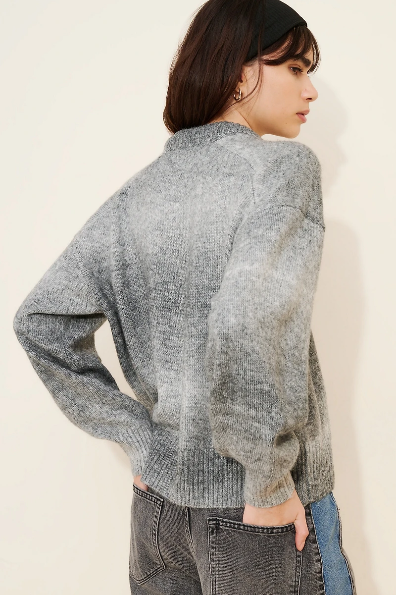 Habitual Space Dye Scoop Neck Sweater