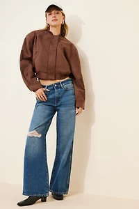 Warp + Weft Low Slung Wide Leg Jeans