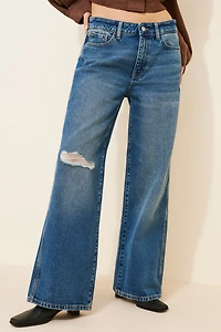 Warp + Weft Low Slung Wide Leg Jeans