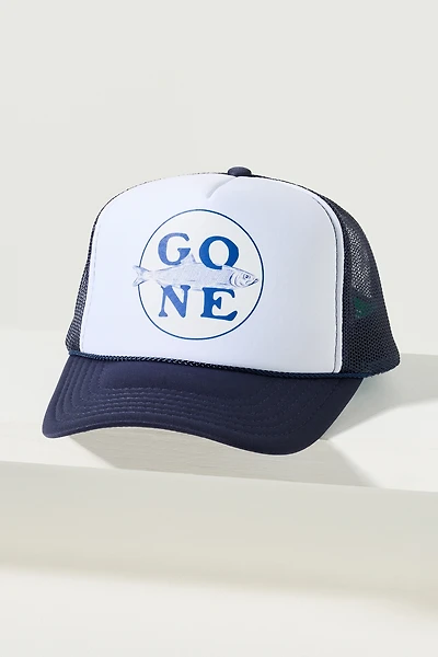 Friday Feelin Gone Fishin Trucker Hat