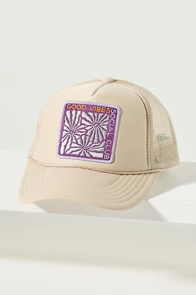 Friday Feelin Good Vibes Social Club Trucker Hat