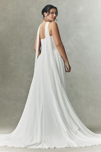 Jenny by Yoo Shiloh Strapless Chiffon Wedding Gown