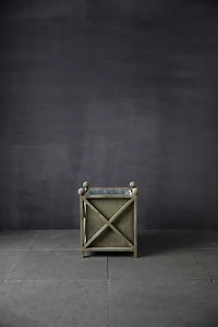 Wrought Iron Cross Bar Planter