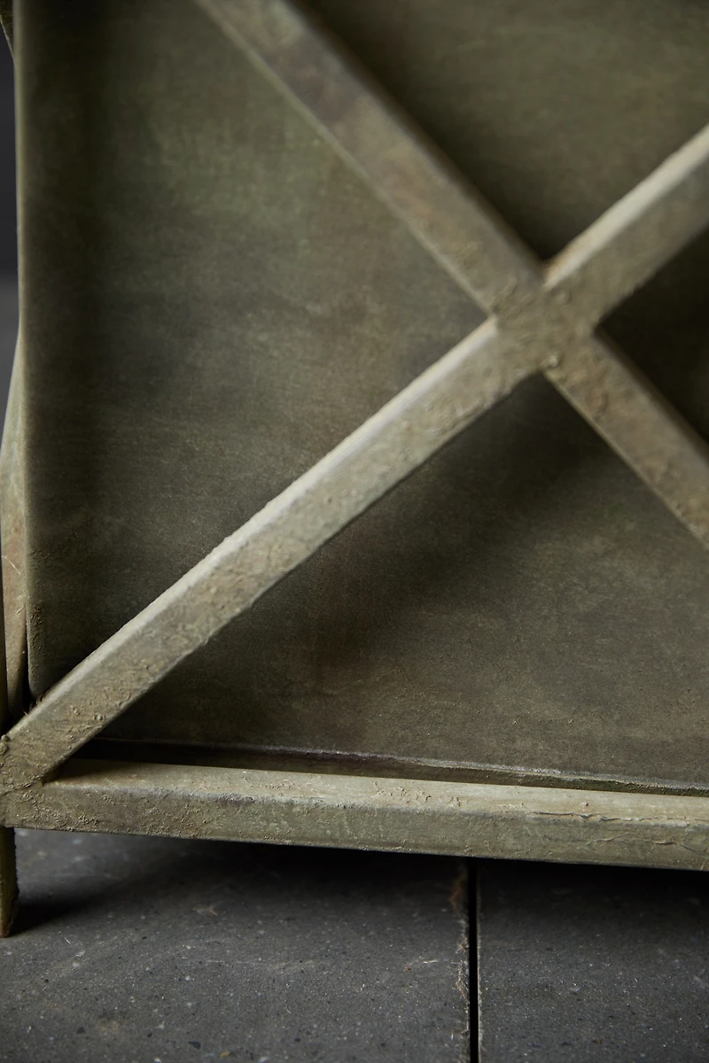 Wrought Iron Cross Bar Planter