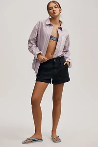 Maeve Long-Sleeve Oxford Mixed Stripe Buttondown Shirt