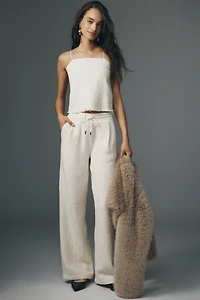 Bishop + Young Frayed Tweed Square-Neck Cami Top