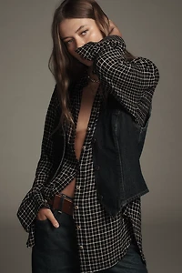 The Hadley Relaxed Plaid Buttondown Shirt by Pilcro​
