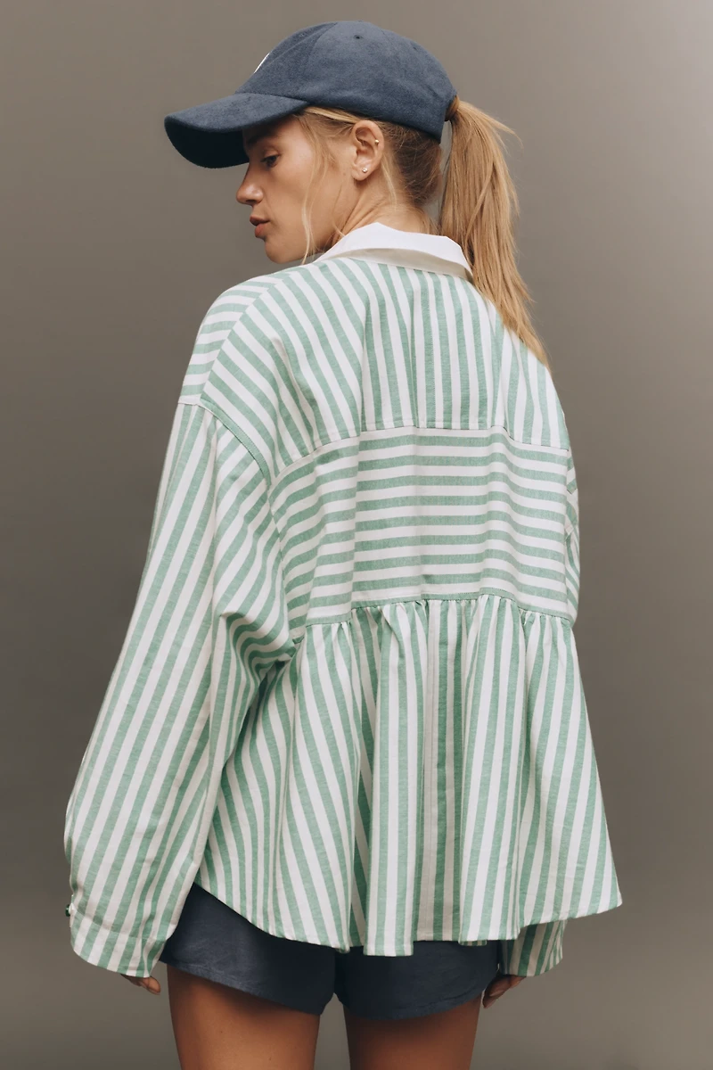 Maeve Half-Zip Long-Sleeve Swing Top