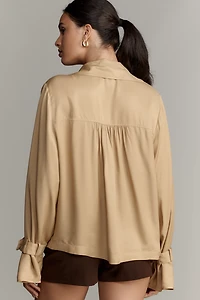 Maeve Silky Trench Blouse