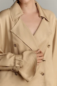 Maeve Silky Trench Blouse