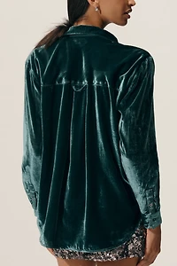 Pilcro Oversized Tuxedo Buttondown Shirt
