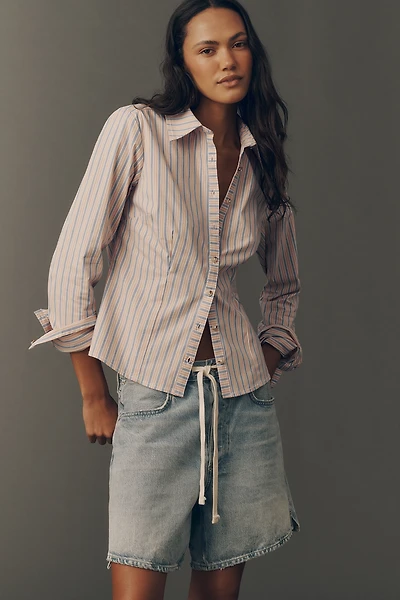 Pilcro Slim Long-Sleeve Buttondown Top