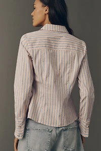 Pilcro Slim Long-Sleeve Buttondown Top