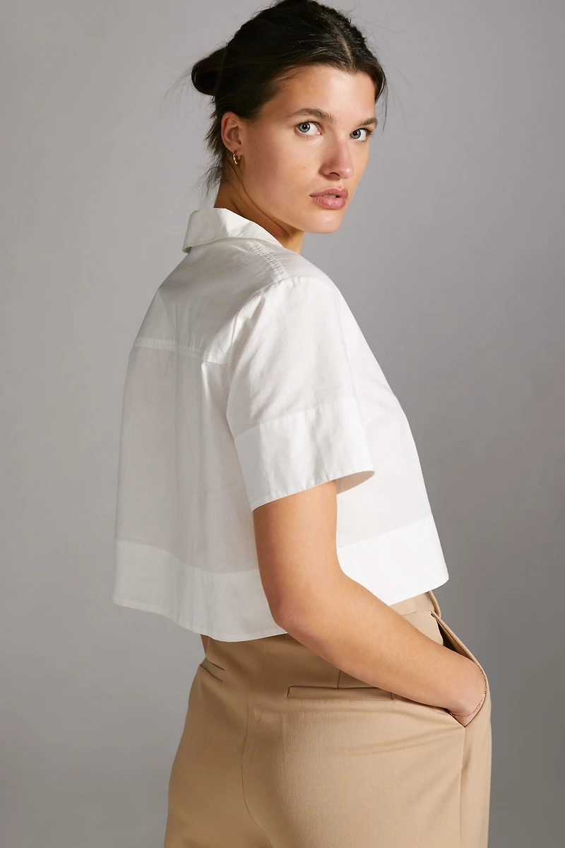 Maeve Poplin Cropped Blouse