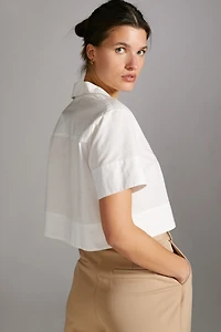 Maeve Poplin Cropped Blouse