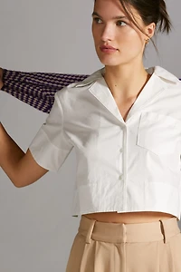 Maeve Poplin Cropped Blouse