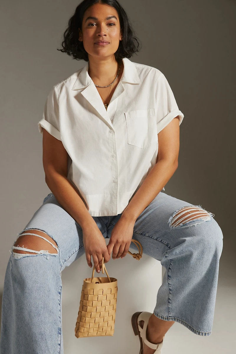 Maeve Poplin Cropped Blouse