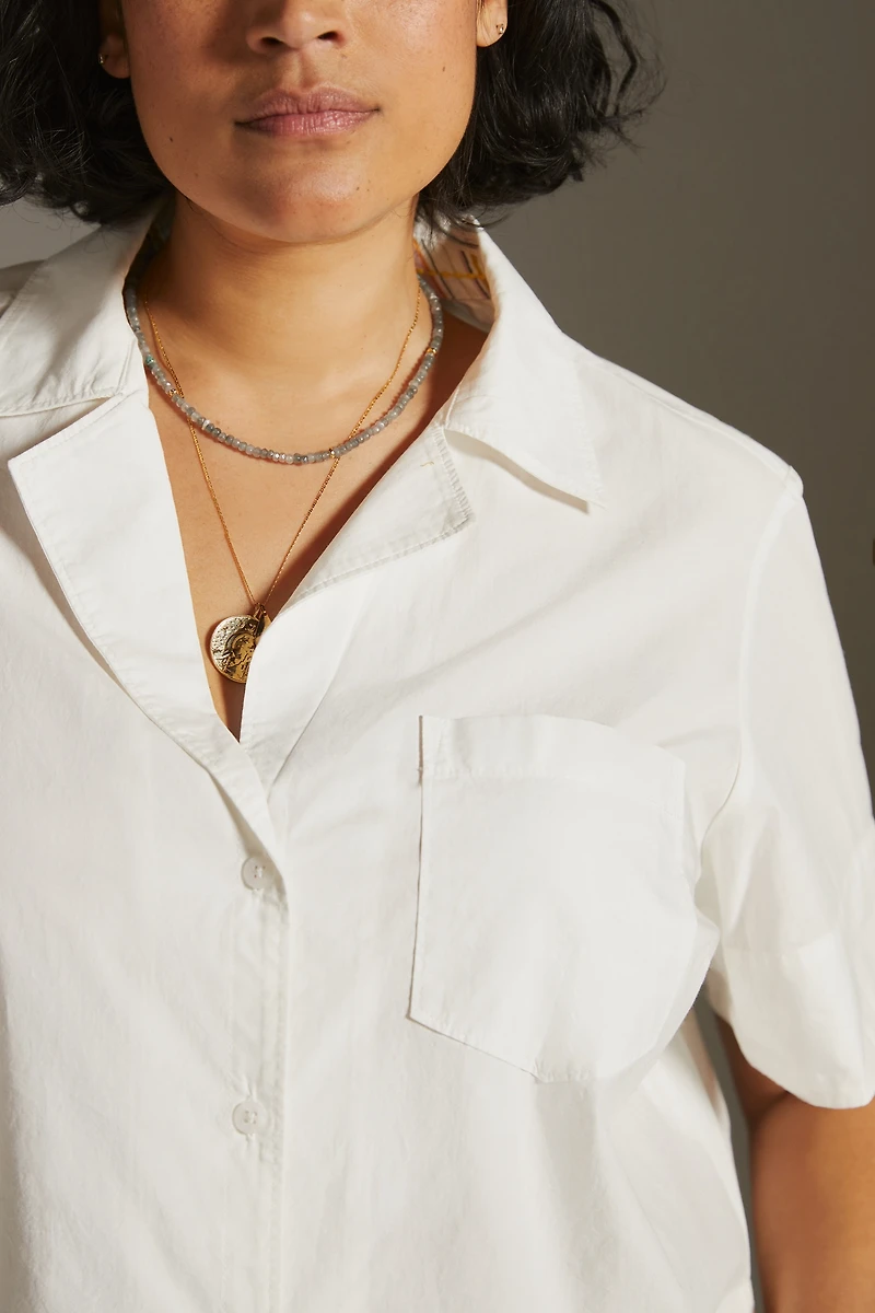 Maeve Poplin Cropped Blouse