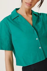 Maeve Poplin Cropped Blouse