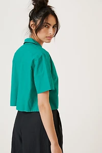 Maeve Poplin Cropped Blouse
