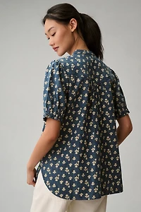 The Aly Puff-Sleeve Blouse by Pilcro