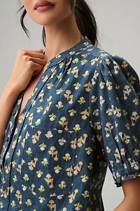 The Aly Puff-Sleeve Blouse by Pilcro