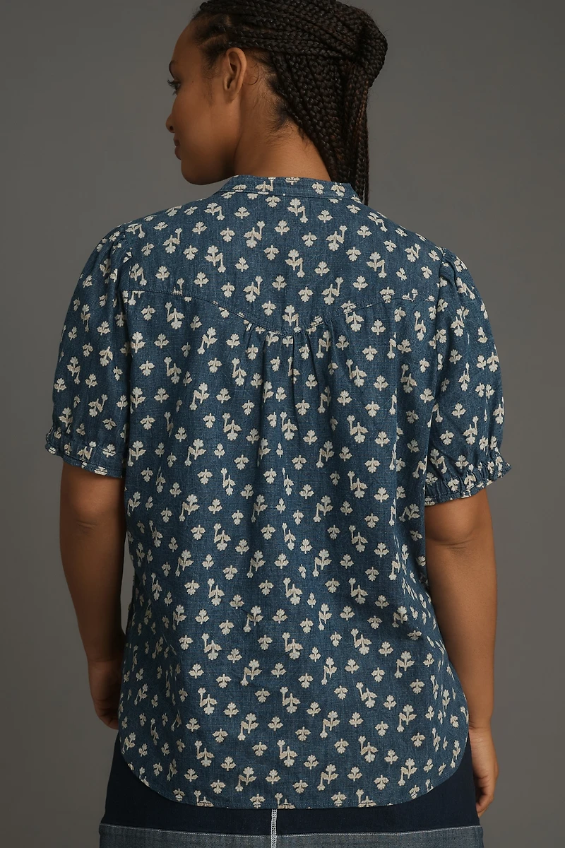 The Aly Puff-Sleeve Blouse by Pilcro
