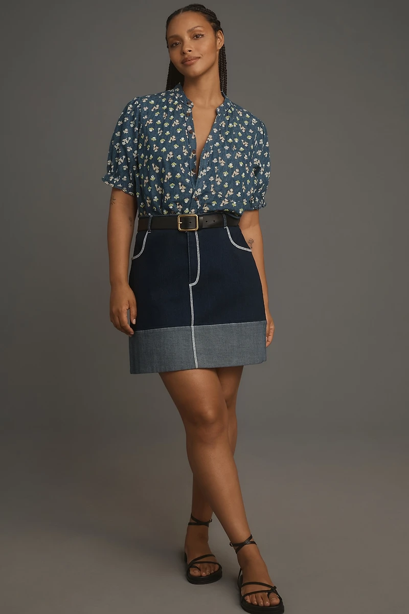 The Aly Puff-Sleeve Blouse by Pilcro